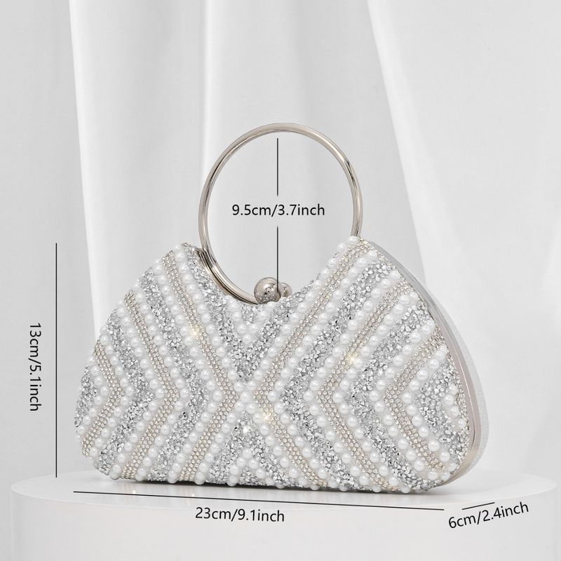 Perlen Abend Handgefertigte Perlenstickerei Mit Diamanten Bankett Kleid Tasche Elegante Clutch Für Frauen_voghion.com