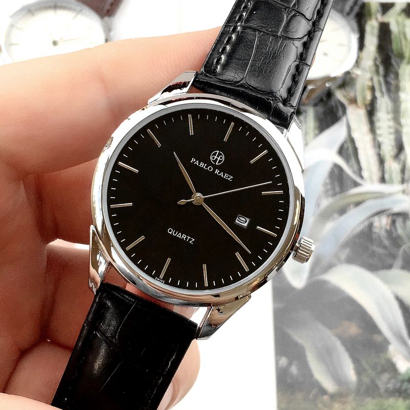 Relógio masculino de couro simples e de alto valor, à prova d'água, relógio automático empresarial à prova d'água, presente de alta qualidade, mesa de teste pontual_voghion.com