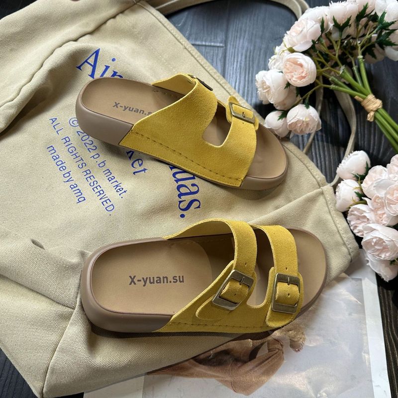 Damen-Sliers mit weicher Sohle, Sommer 2025, neue lässige Sandalen für den Außenbereich, Strand-One-Line-Sliers, Marktstand_voghion.com