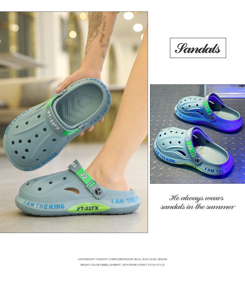 Scarpe con buco transfrontaliero nuovi sandali da uomo scarpe da spiaggia da uomo che escono EVA scarpe casual moda sandali da uomo_voghion.com