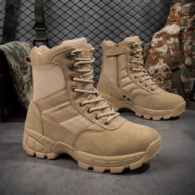 Combat Boots For Men, Outdoor Hiking And Mountaineering Boots For Men, Tactical Boots For Men, High Top Desert Boots For Men, Field Boots For Men_voghion.com