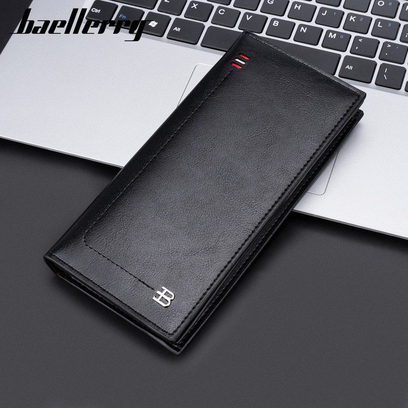Herren Lange Brieftasche Business Multi-Card Slot Zipper Clutch Dünn Tragbar_voghion.com