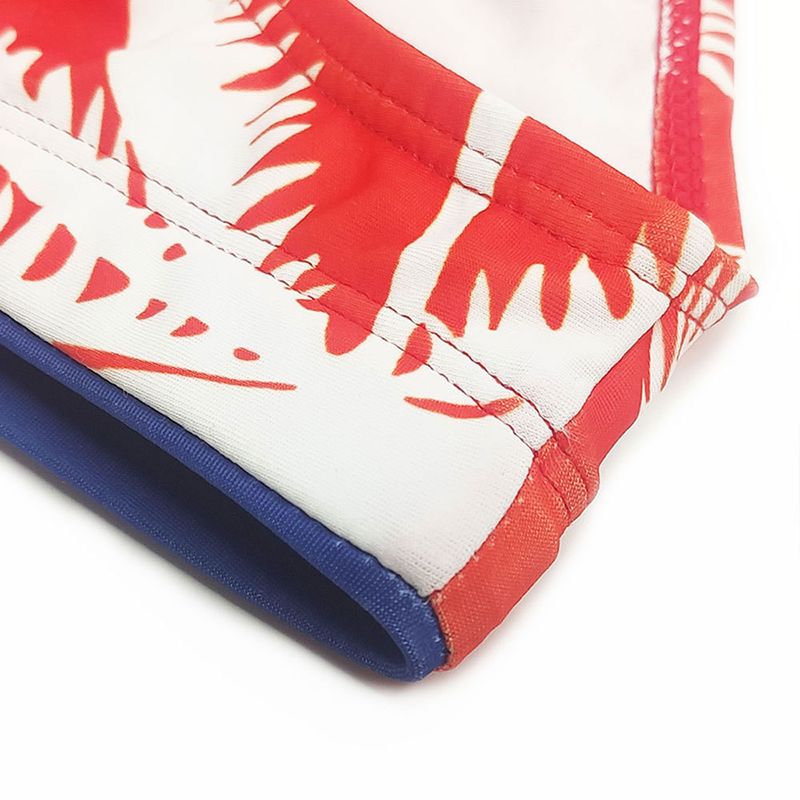 UXH Men's Swim Trunks With Cup Fashion Coconut Tree Print Beach Vacation Style Sexy Triangle_voghion.com