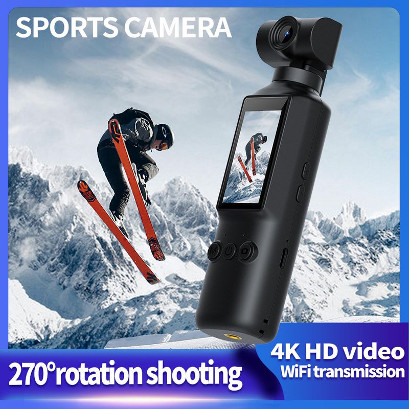 New 4K HD Handheld Action With WIFI Rotatable Outdoor Camera Mini Law Enforcement Recorder_voghion.com
