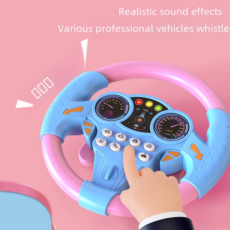 Cross-border Multifunctional 360° Rotatable Simulation Steering Wheel for Kids_voghion.com
