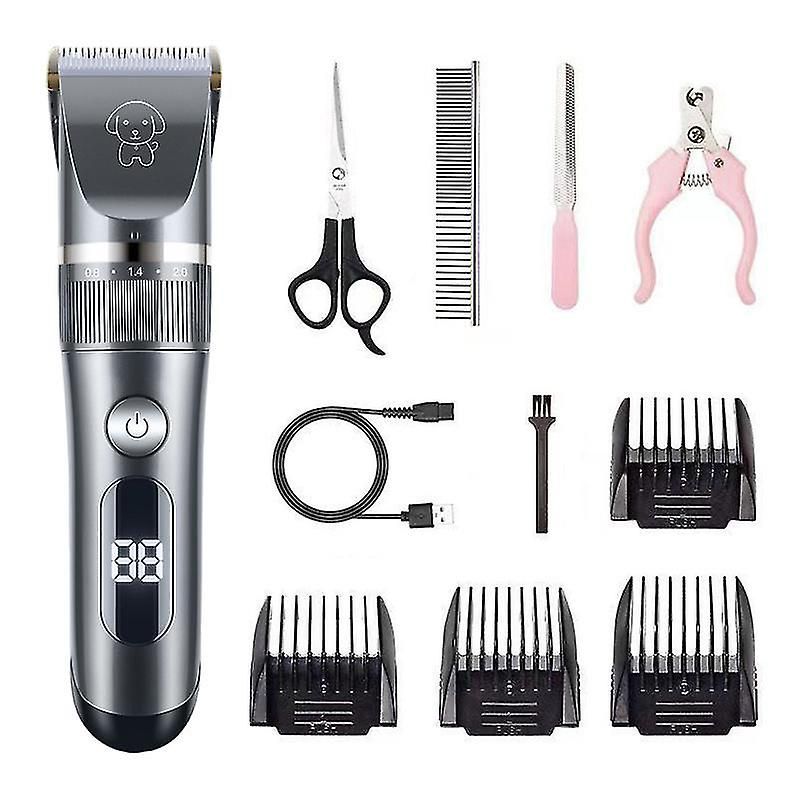 Tosatrici per peli di cane Tosatrici elettriche per cani e gatti Kit per la toelettatura (animali domestici/gatti/cani/conigli) Set di strumenti per il taglio dei capelli Ricaricabile_voghion.com
