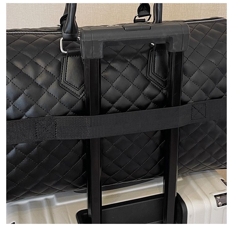 Borsone da viaggio in PU resistente con design impermeabile, grande capacità 20-35 litri, elegante borsa a tracolla multiuso per palestra, viaggi del fine settimana_voghion.com