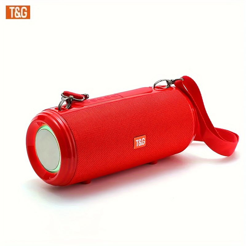 Haut-parleur de basses sans fil portable d'extérieur TG-537 avec câble de chargement et câble auxiliaire - Compatible avec carte enfichable FM TF USB - Profitez d'un son clair et puissant_voghion.com