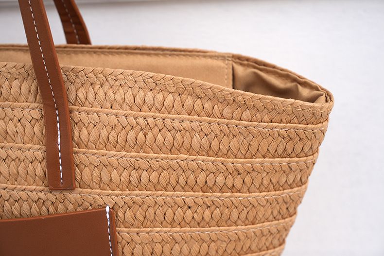 Borse da donna Borsa a tracolla intrecciata fresca e dolce Borsa di paglia Borsa tote alla moda e semplice Borsa da viaggio per tutte le occasioni Borsa da viaggio per le vacanze al mare_voghion.com