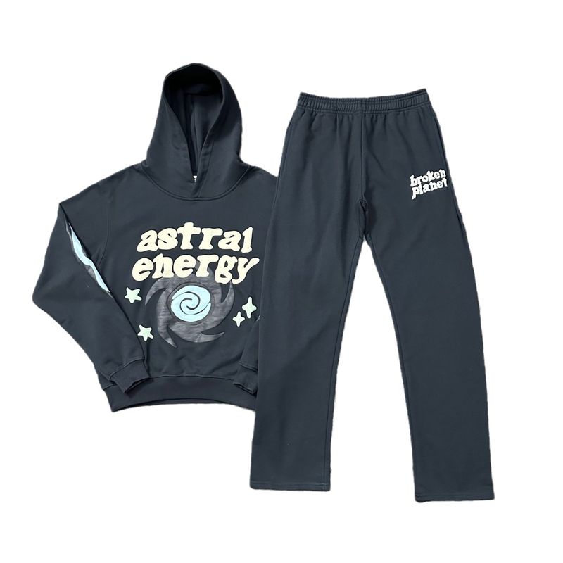 Basic Letter Set Loose Trendy Brand Unisex Hoodie And Sweatpants_voghion.com