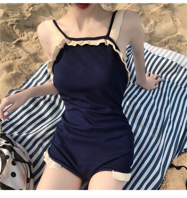 Koreanische Internet Celebrity INS Badeanzug Weibliche Sexy Backless Bikini Kleine Brust Versammelt Bauch_voghion.com