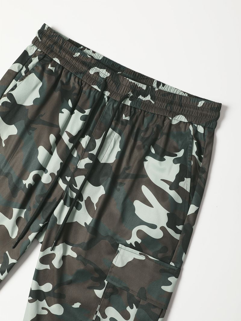 Erkek Kamuflaj Kargo Pantolonu - Askeri Esintili Bol Kesim Taktik Pantolon (Çok Renkli, S-XXL Bedenler)_voghion.com