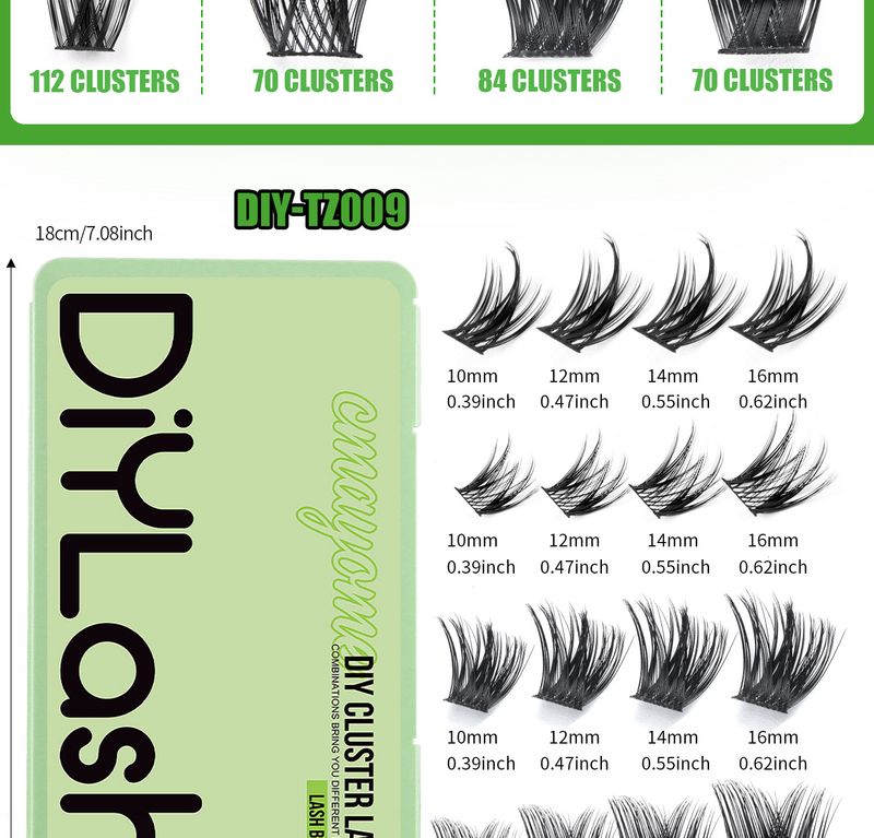 Hot Melt Einzelbüschel DIY Pfropf-Falsche Wimpern Fuchsauge Katzenauge Einzelbüschel große Kapazität Falsche Wimpern_voghion.com