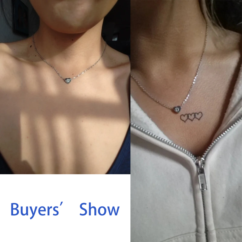Cazador Halsketten mit Herz-Anhänger aus Edelstahl mit Anfangsbuchstaben für Frauen, Halsband, Kette, Schmuck, Geburtstagsgeschenke, Kpop-Trend_voghion.com