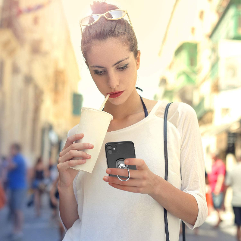 Supporto per telefono da auto con bocchetta dell'aria 2 in 1, supporto portatile per telefono, supporto ad anello per dito, pieghevole, regolabile, in lega di metallo, supporto da tavolo_voghion.com
