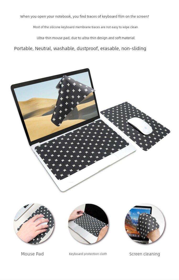 Three-in-One Ultra-Thin Wiping And Easy-to-Carry Mouse Pad_voghion.com