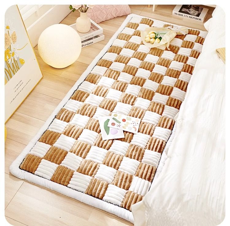 Modern Square-Pattern Sofa Cushion Cover – Soft Plush, Non-Slip, Fits Sectional Couches (Black/Light Brown/Dark Brown/Grey/Red, Multiple Sizes)_voghion.com