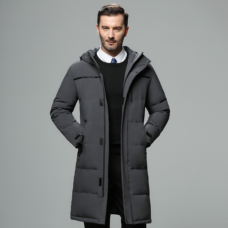 Nuovo piumino per uomo, lunghezza da media a lunga, giacca invernale spessa, giacca casual da uomo di mezza età e anziano 866_voghion.com
