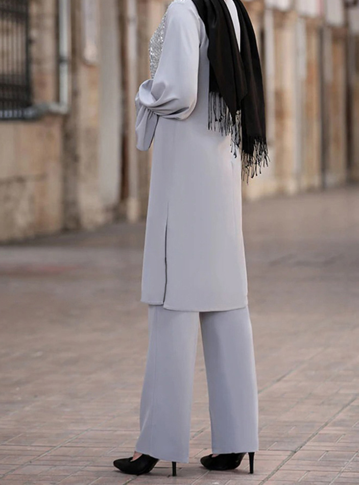 Women's fashion suits export Turkish style sequined two-piece dress_voghion.com