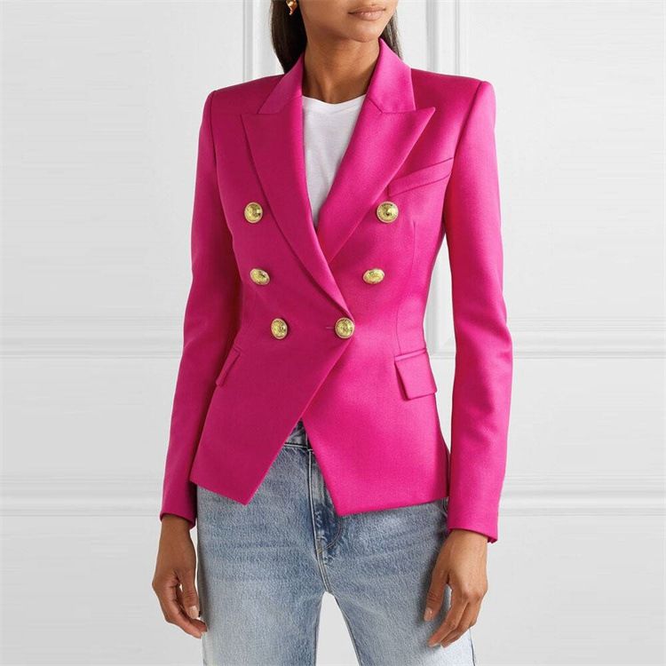 Blazer court décontracté à la mode pour femme, nouvelle collection printemps-automne 2025, couleur unie_voghion.com