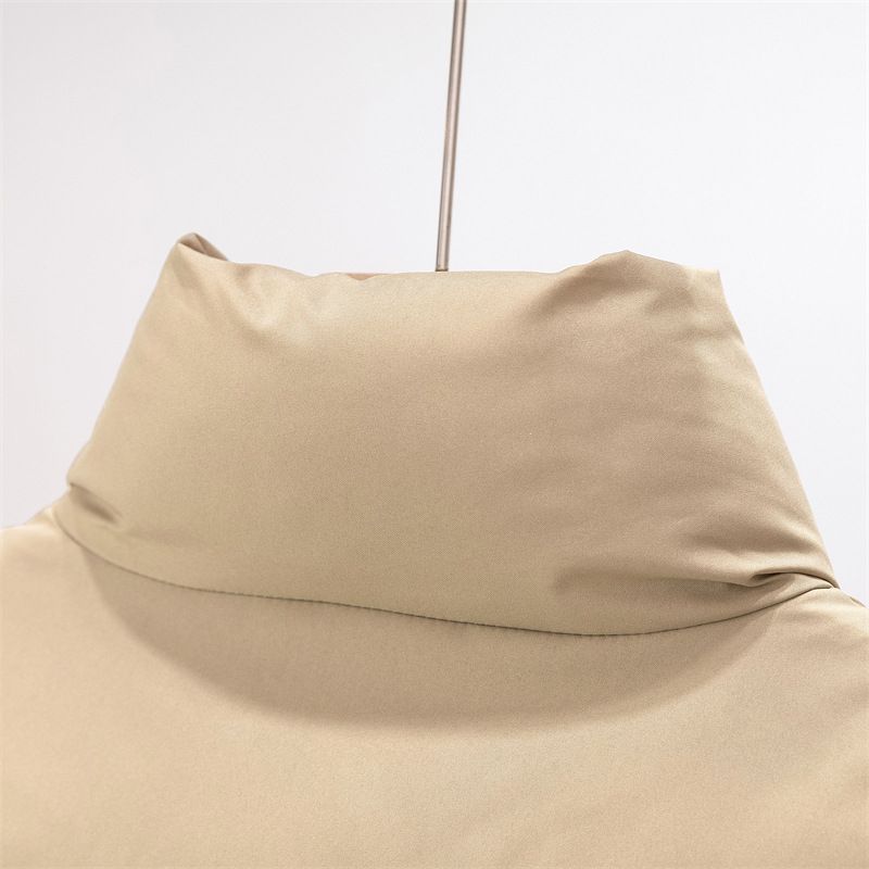 Gilet matelassé sans manches pour femme - Col montant, manteau d'hiver chaud et épais aux couleurs tendance_voghion.com