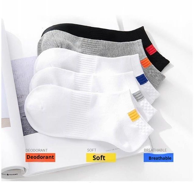 Spring Summer Short Men's Classic Shallow Low Cut Breathable And Sweat Absorbing Boat Socks Sports Socks_voghion.com