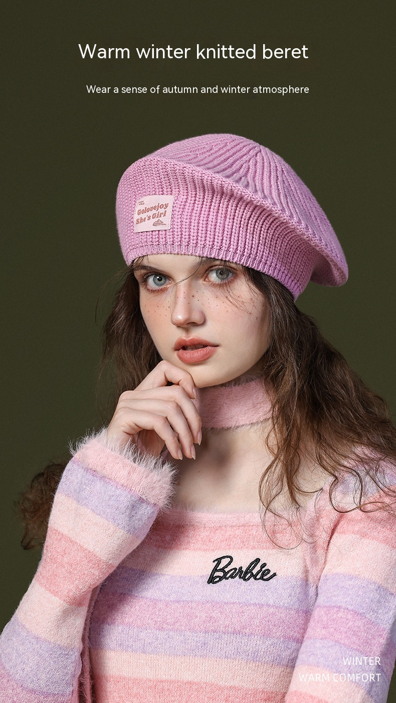 Autunno e inverno nuova calda lana lavorata a maglia in peluche per protezione per le orecchie da viaggio all'aperto da donna in puro cotone cappello freddo DMZ108_voghion.com