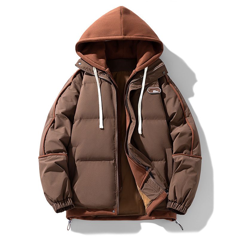 Giacca casual da uomo invernale 2025, versatile, alla moda, con cappuccio, in cotone, per studenti, a blocchi di colore, per ragazzi_voghion.com