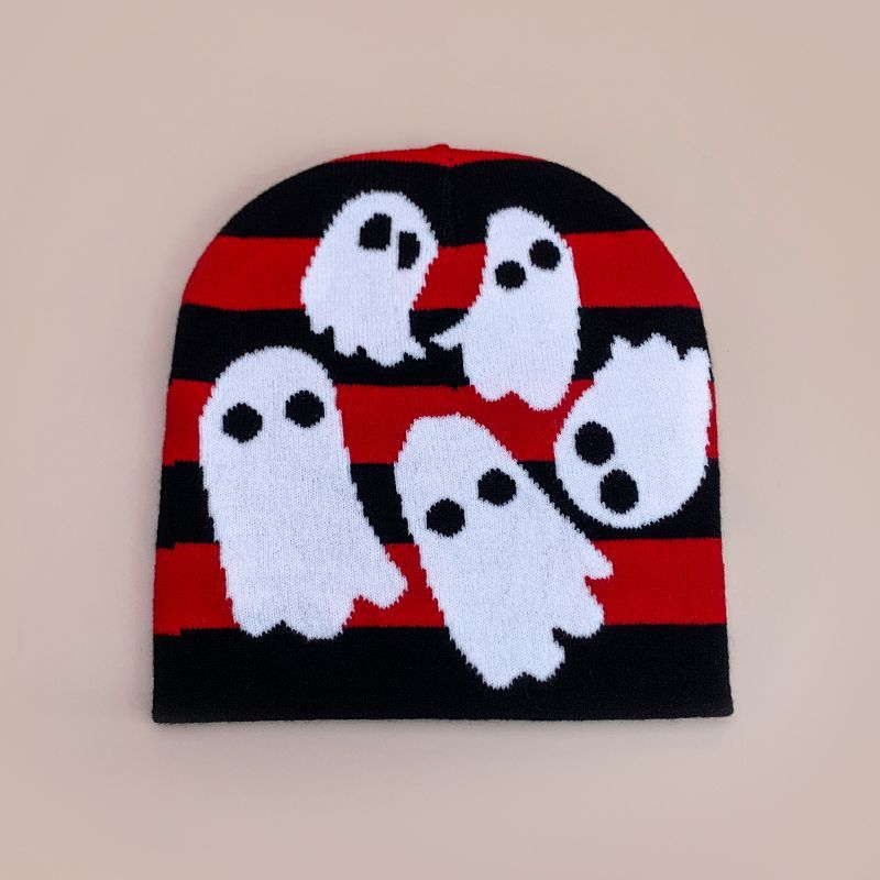 New Hip Hop Halloween Men's and Women's Jacquard Woolen Knitted Autumn/Winter Hat Trendy Alphabet Warmth_voghion.com