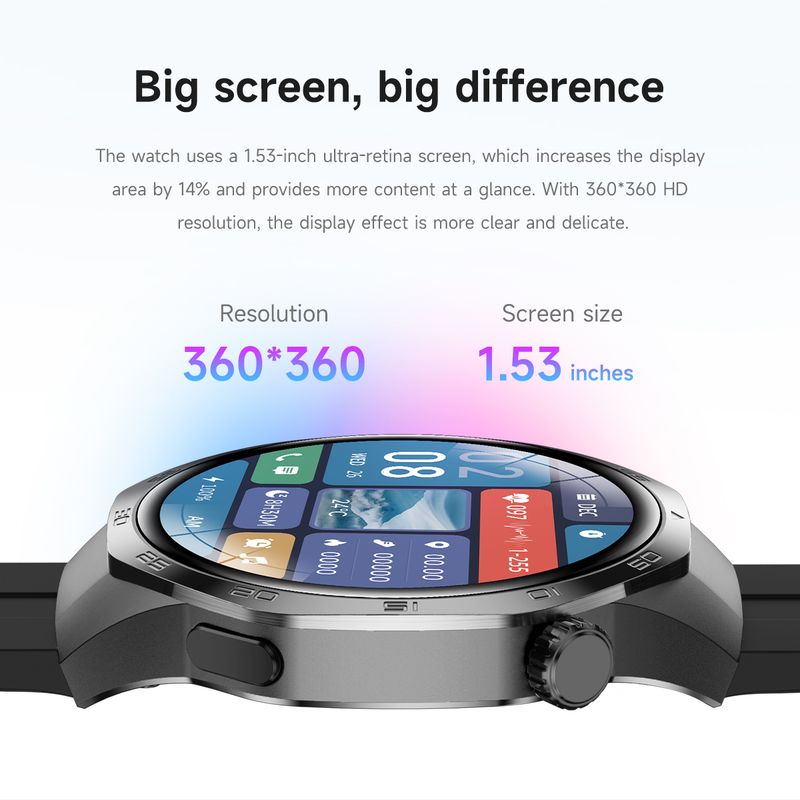 Nowy inteligentny zegarek NFC GPS Motion Track 1,53" ekran HD Wielowymiarowy inteligentny zegarek do monitorowania zdrowia odpowiedni dla systemów Android i iOS_voghion.com