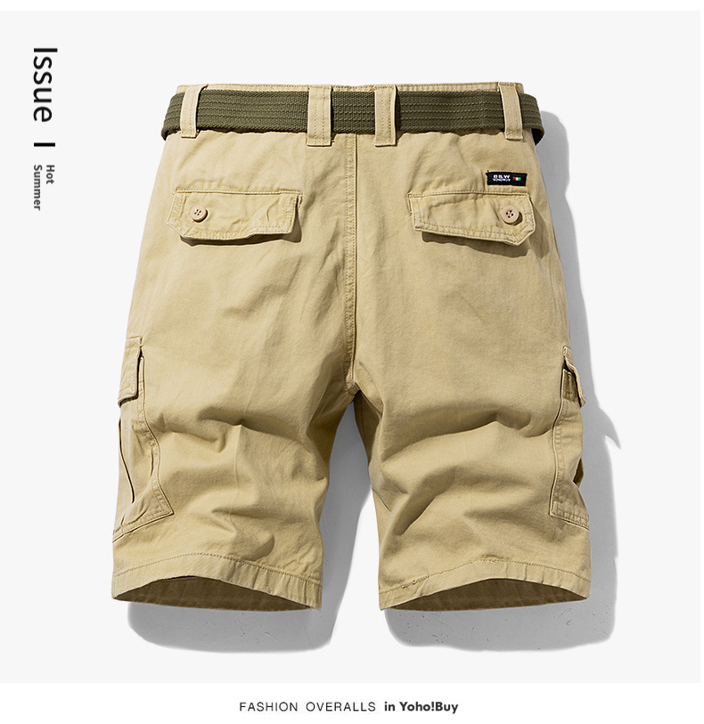 Men's Casual Plain Pocket Shorts_voghion.com