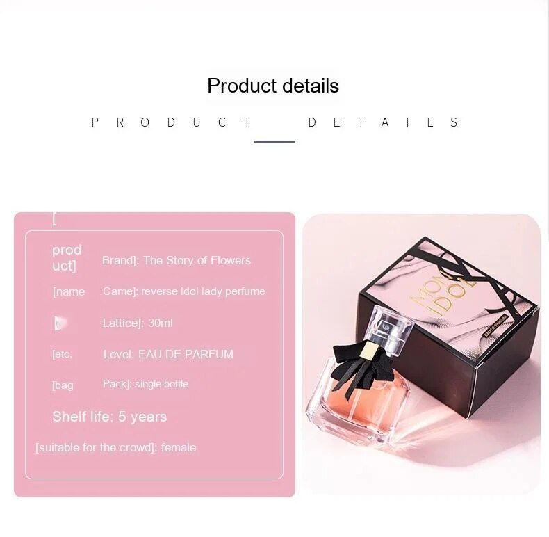 Perfume feminino de alta qualidade 30ml fragrância frutada, fragrância fresca e duradoura para estudantes e meninas_voghion.com