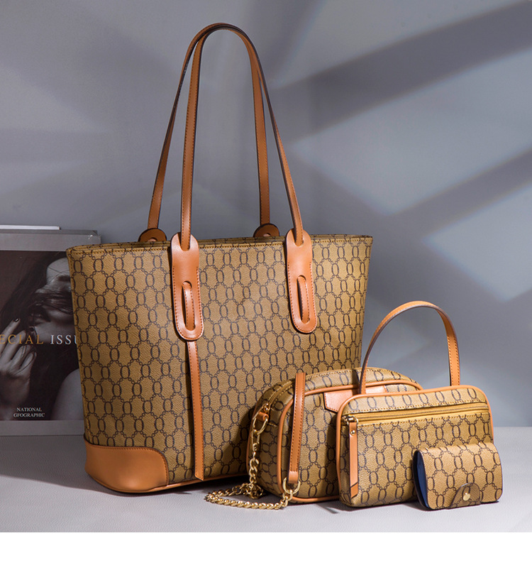 Handbag Fashion Large Tote Bag Trend One-shoulder Diagonal Straddle Bag Large Capacity Four-piece Mother-daughter Bag_voghion.com