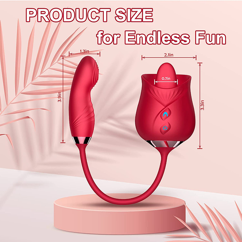 Rose Toy Dildo Vibromasseur Poussant Pour Femmes Oeuf Clitoris Sucker Stimulateur Langue Léchant Wiggle Adultes Go_voghion.com