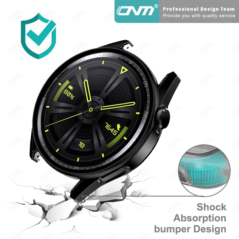 Matte Protective Case + Tempered Glass For Huawei Watch GT3 GT 3 42mm 46mm Anti-scratch Screen Protector Cover Smartwatch Shell_voghion.com