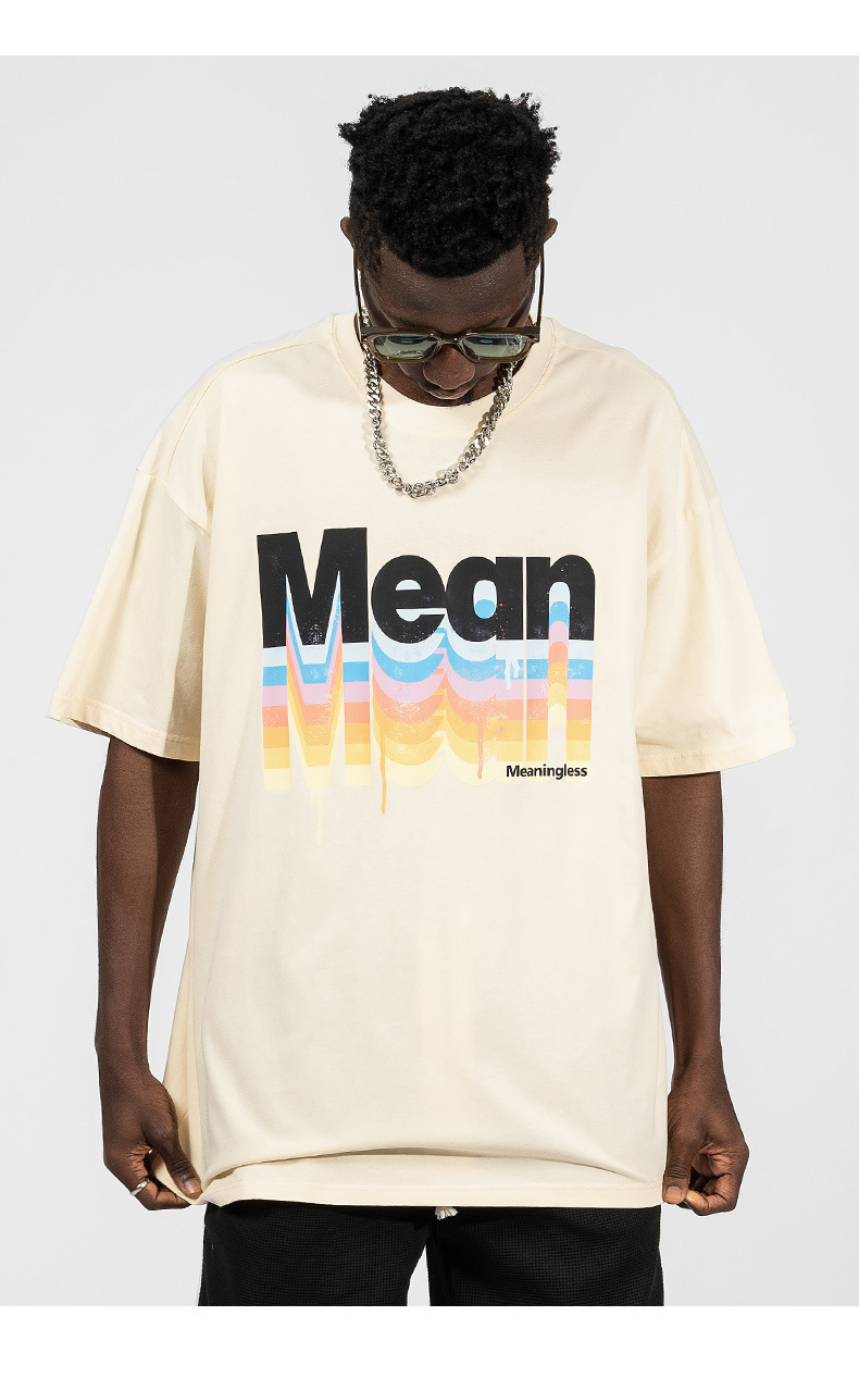 Men's Clothing Round Neck Short Sleeve t Shirt Spring And Summer Heavy 220g Loose Large Size Couple Bottoming Shirt_voghion.com