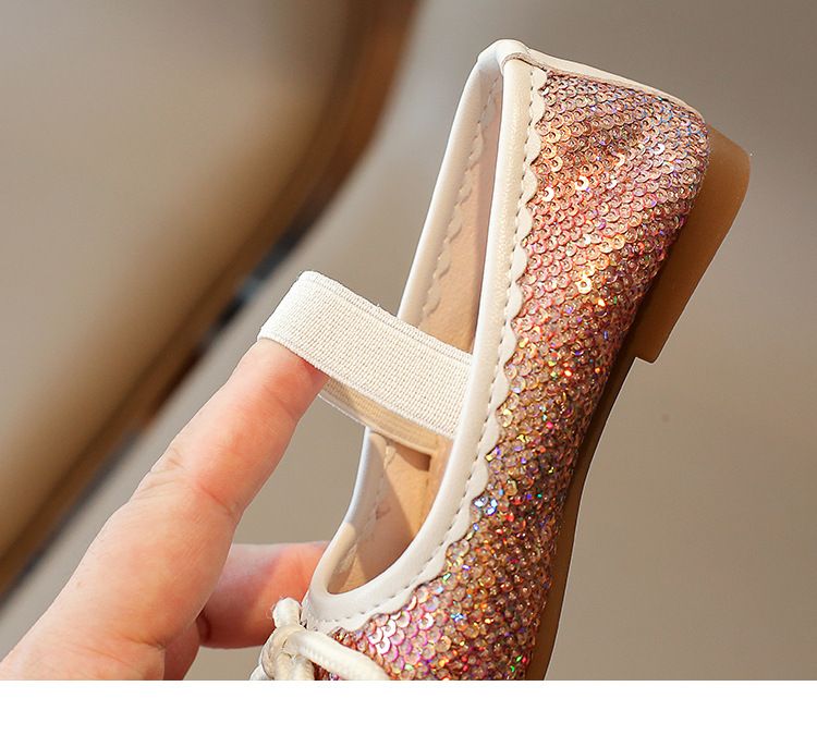 Mutter & Kinder Süße Pailletten Mädchen Prinzessin Schuhe Kinder weiche Sohle Kinder Kristall Einzelschuhe 2024 Herbst neue kleine Lederschuhe Großhandel_voghion.com
