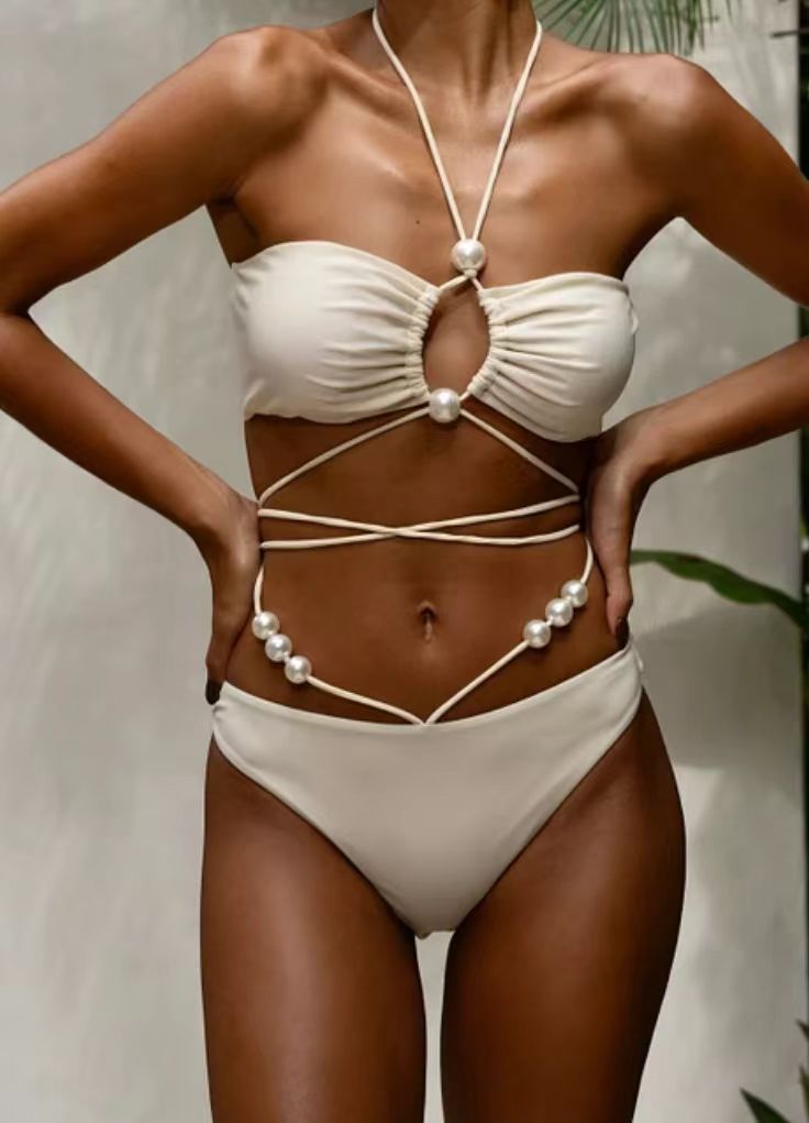 Ženska oblačila Split Bikini kopalke Ženski seksi čipkasti bikini za počitnice na plaži_voghion.com