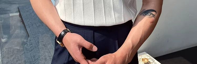 Férfi ruházat Póló férfi nyári új kerek nyakú póló félujjú férfi rövid ujjú vékony változatú alsó ing gyapjú póló_voghion.com