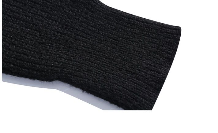 Cardigan da uomo in maglia con collo alto e cerniera, caldo maglione invernale con collo alto, traspirante ed elasticizzato, casual chic per la moda urbana._voghion.com