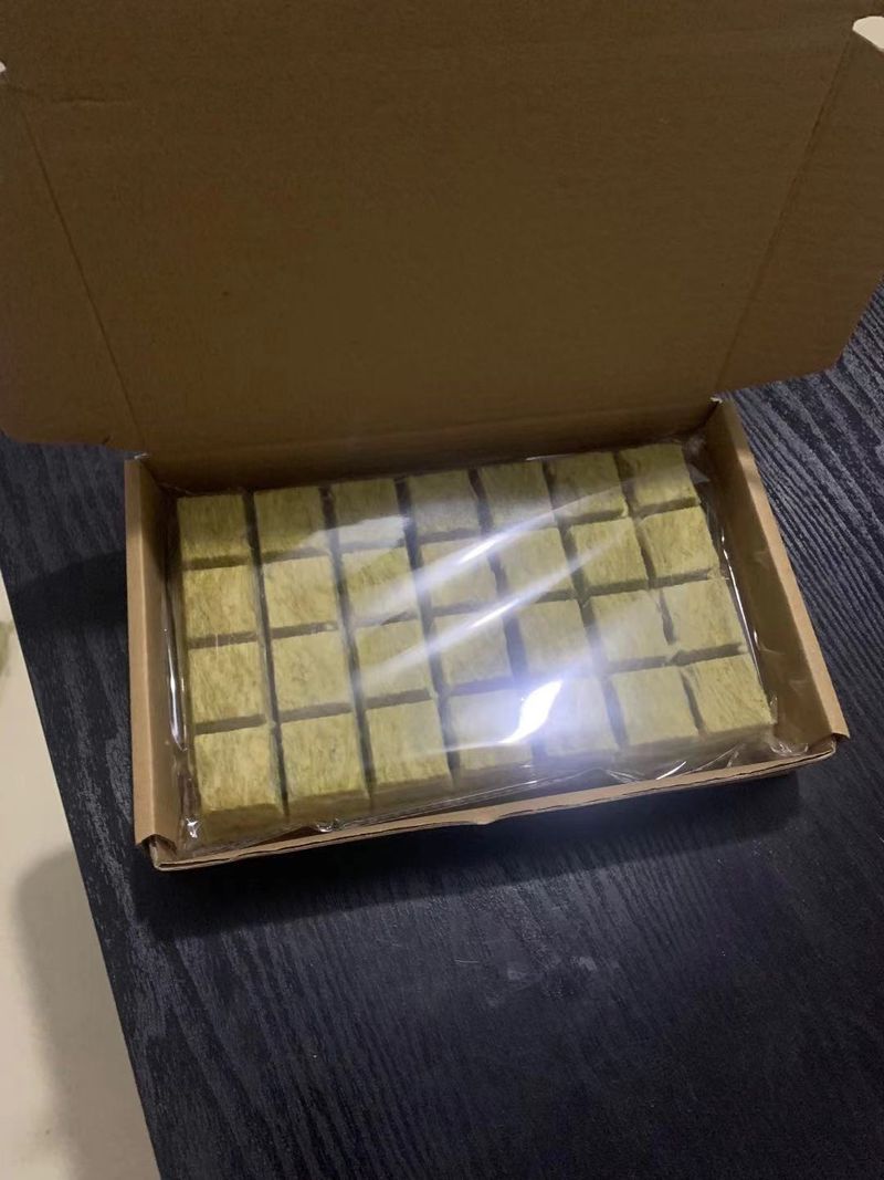 Tappi di lana di roccia per coltivazione idroponica, substrato per piantine per coltivazione fuori suolo. Blocchi per talee di substrati idroponici per orticoltura._voghion.com