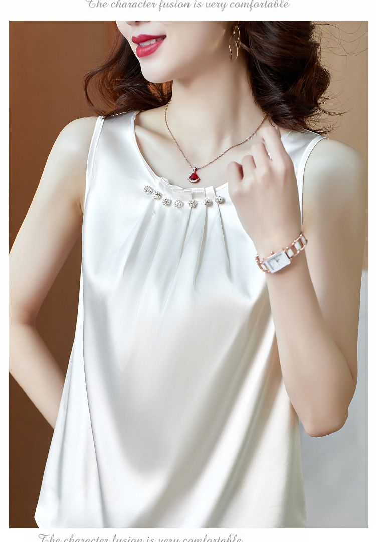 Canotta primaverile ed estiva da donna con fondo di grandi dimensioni in acetato di raso, bellissimo top senza maniche sul retro, abbigliamento esterno da donna, parte superiore grassa in mm_voghion.com