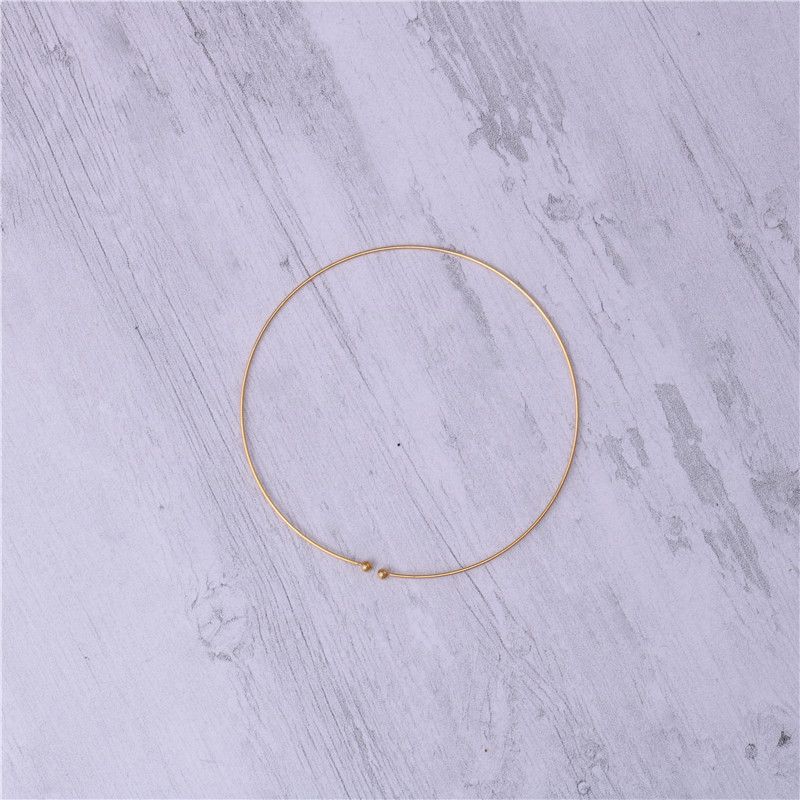 Memory Wire Rose Gold Small Ball Open For Women Thin Elastic Bracelet_voghion.com