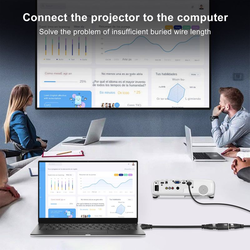 Extensor compatible con HDMI 8K HD 2.1, conector hembra a hembra, adaptador de extensión de cable para PS5/4 TV Switch_voghion.com