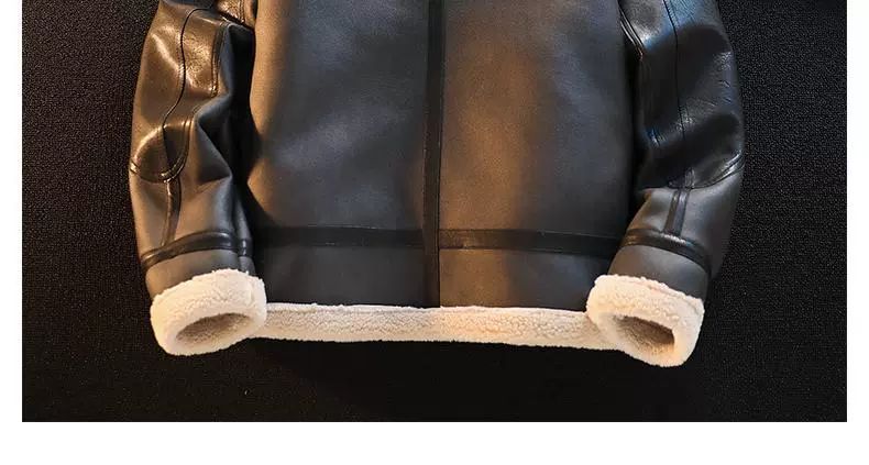 Casaco de inverno masculino plus veludo engrossado roupas de motocicleta jaqueta de pele de veado da moda casaco de algodão jaqueta de couro de cordeiro_voghion.com