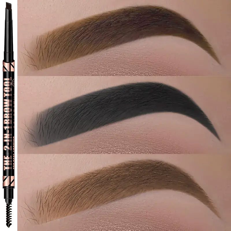 Eyebrow Enhancers QICIY Double Headed Eyebrow Pencil, Waterproof, Thick, Three Dimensional Shaping, Eyebrow Pencil_voghion.com