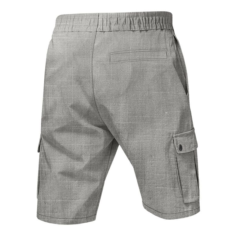 Men's Tactical Cargo Shorts - Breathable Linen Blend, Multi-Pocket Outdoor Casual Shorts For Summer, Lightweight & Comfortable (S-XXXL)_voghion.com