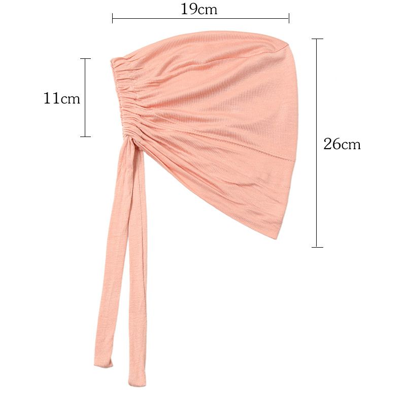 Pañuelo para la cabeza ajustable con banda elástica de color sólido MSL10_voghion.com