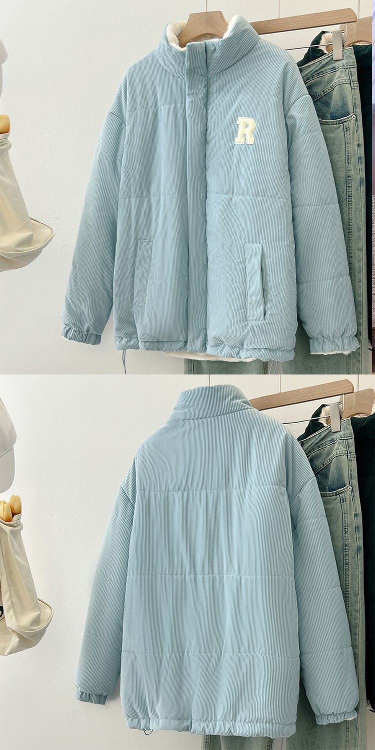 Damenbekleidung Lammwolle-Baumwolljacke für Damen Winter Cord-Baumwollmantel trendig vielseitig plus samtig dicke warme Baumwolljacke trendig_voghion.com