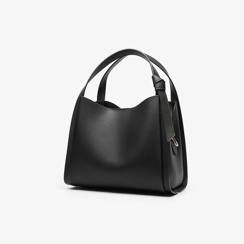 Genuine Leather Handbag Versatile Women's New Style Basket Shoulder Crossbody Bag Large Capacity Bucket Handheld Fashion_voghion.com